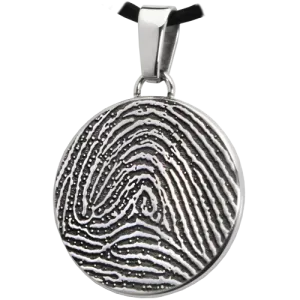 B&B Round Fingerprint Pendant