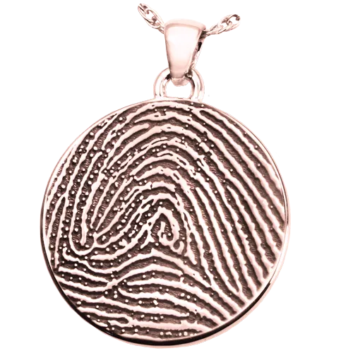 B&B Round Fingerprint Pendant