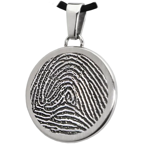 B&B Round Fingerprint Pendant