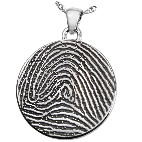B&B Round Fingerprint Pendant