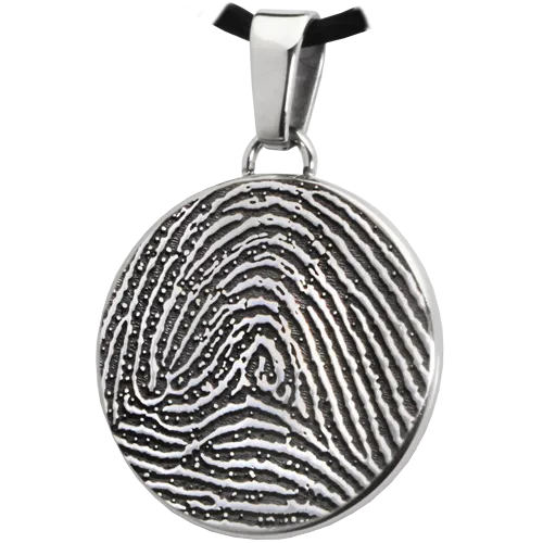 B&B Round Fingerprint Pendant