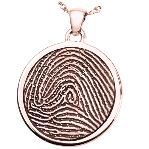 B&B Round Fingerprint Pendant