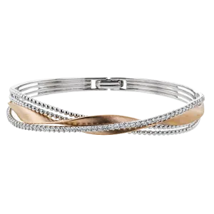 Bangle in 18k Gold with Diamonds