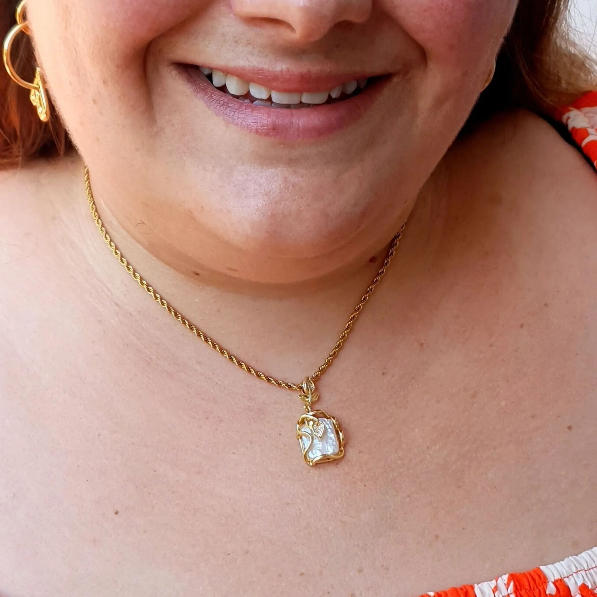Baroque Pearl Necklace - Gold