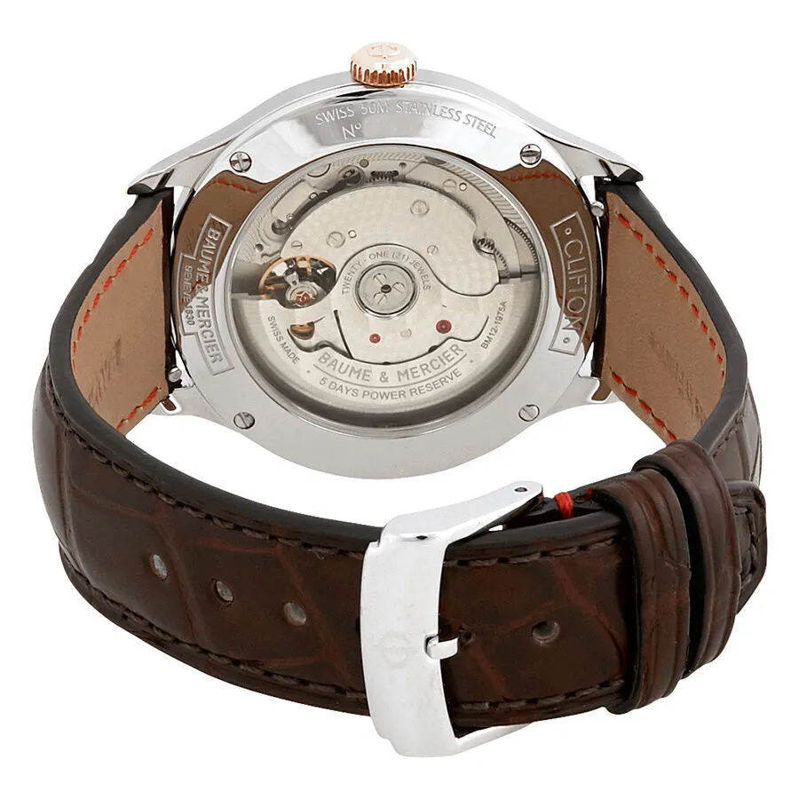 Baume et Mercier Clifton Baumatic Automatic White Dial Men's Watch 10401