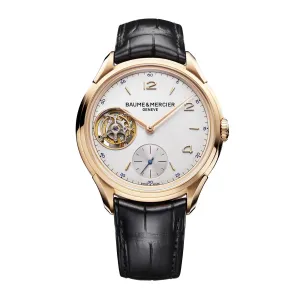 Baume et Mercier Clifton Tourbillon 18Kt Rose Gold Men's Watch 10143