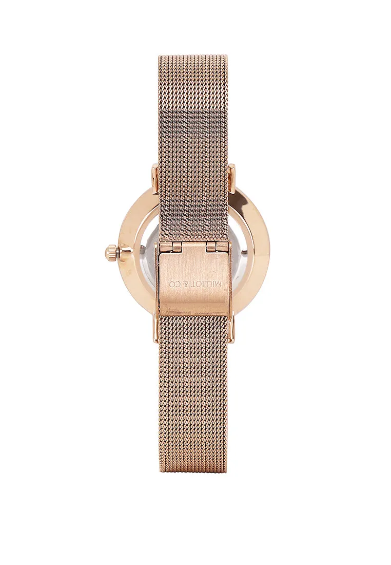 Be My Love  Rose Gold Mesh Analogue Watch  (Salmon)