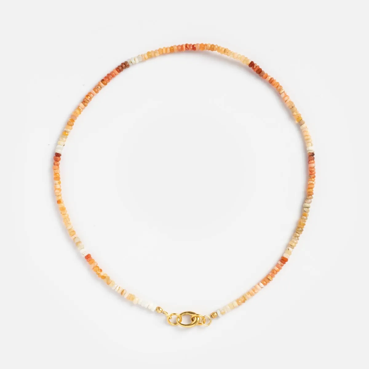 Beaded Gemstone Charm Holder Necklace
