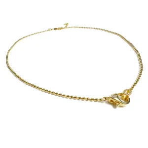 Bezel Detail Front Clasp Necklace
