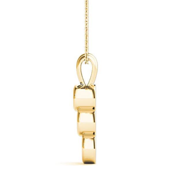 Bezel Set 0.50 ctw Round Diamond Three Stone Necklace Pendant