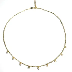 Bezel with Mini Bead Chain Necklace