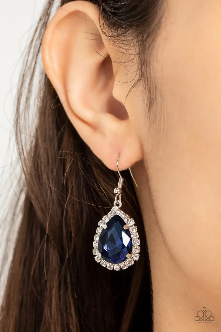 Bippity Boppity BOOM! - Blue - Teardrop Gem Paparazzi Fishhook Earrings