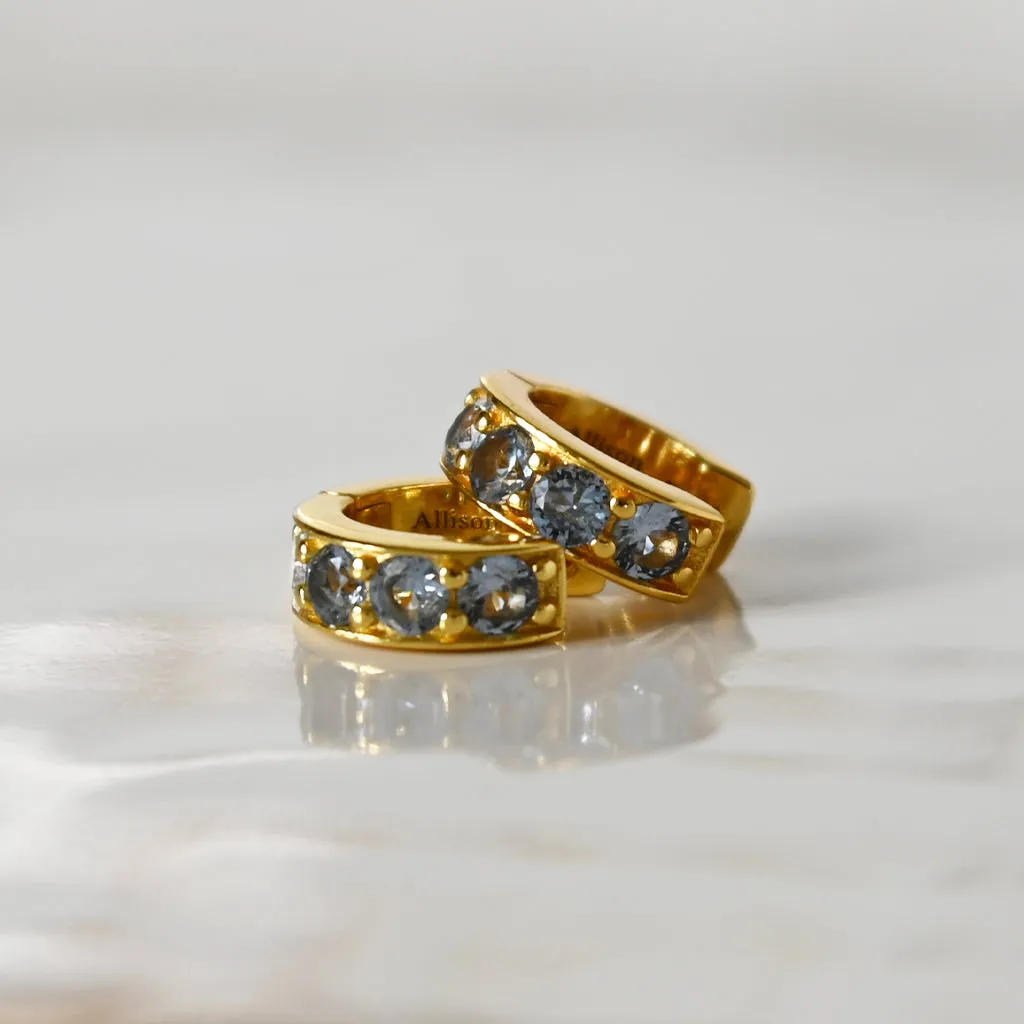 Birthstone Huggie Earrings