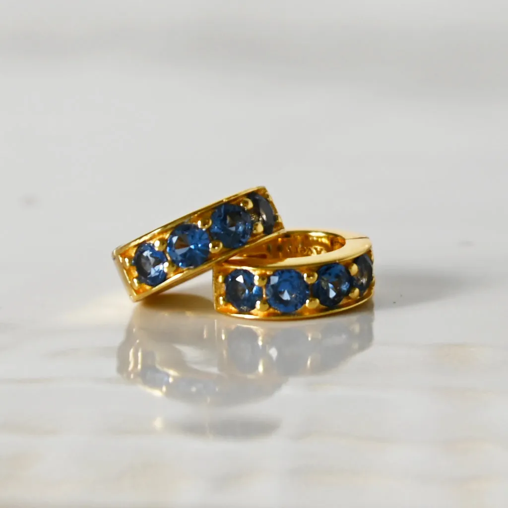 Birthstone Huggie Earrings