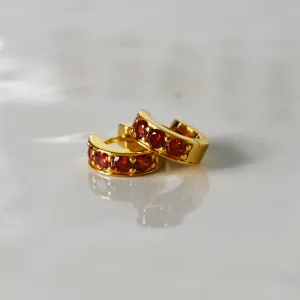 Birthstone Huggie Earrings