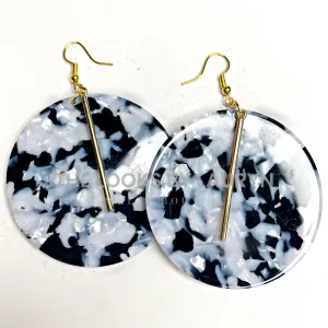 Black and White Oversized Earrings