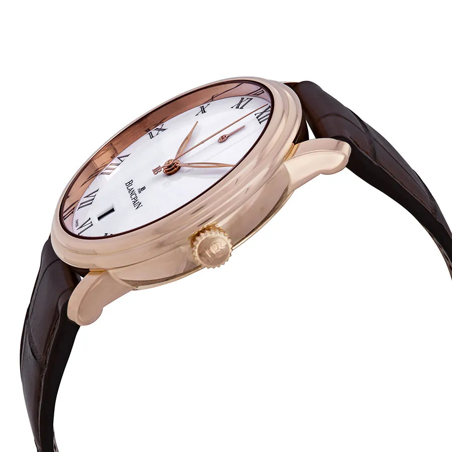 Blancpain Villeret 18Kt Rose Gold 8 Days Manual Wind White Dial Men's Watch 6613-3631-55B