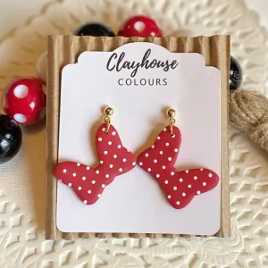 Bow Clay Earrings