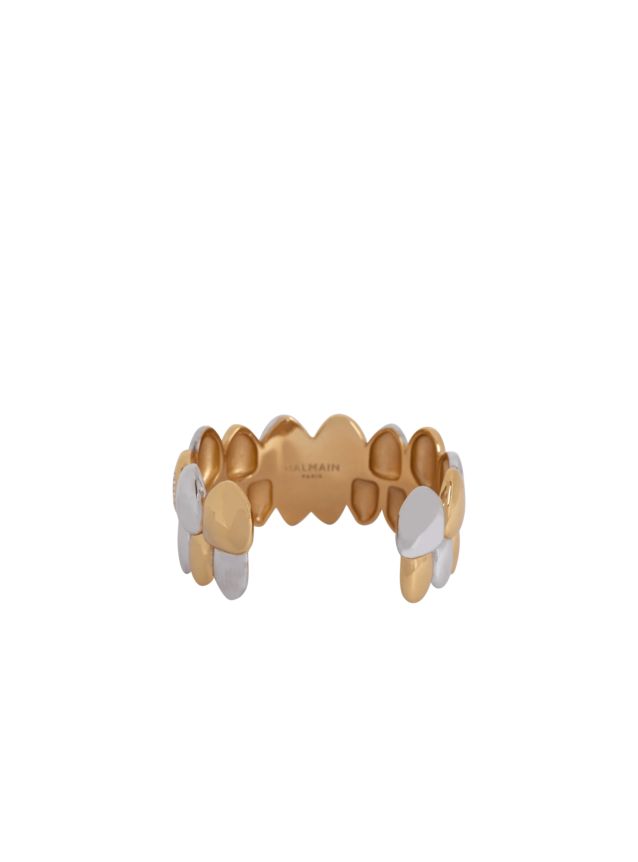 Brass And Crystal Grillz Cuff Bracelet