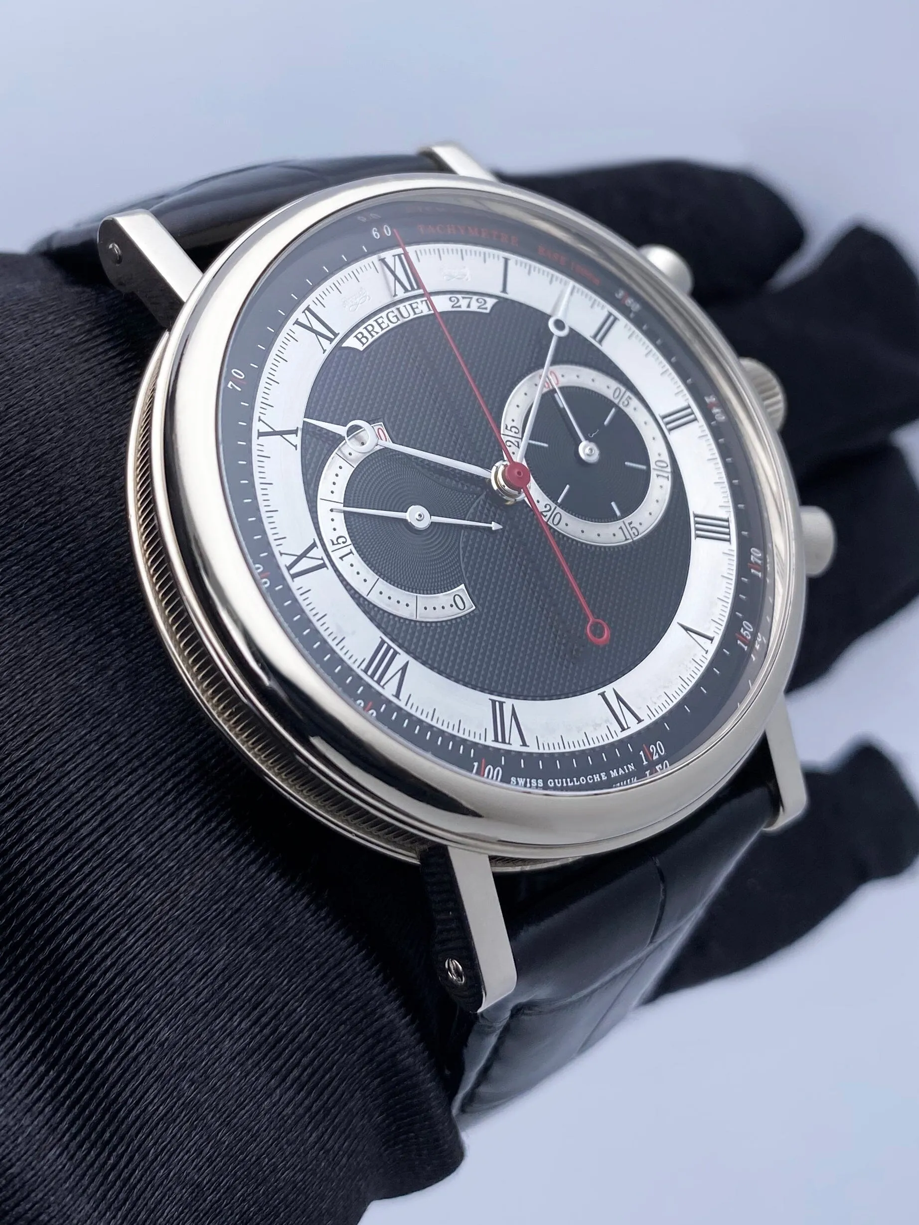 Breguet Classique 5287 Chronograph White Gold Mens Watch Box Papers