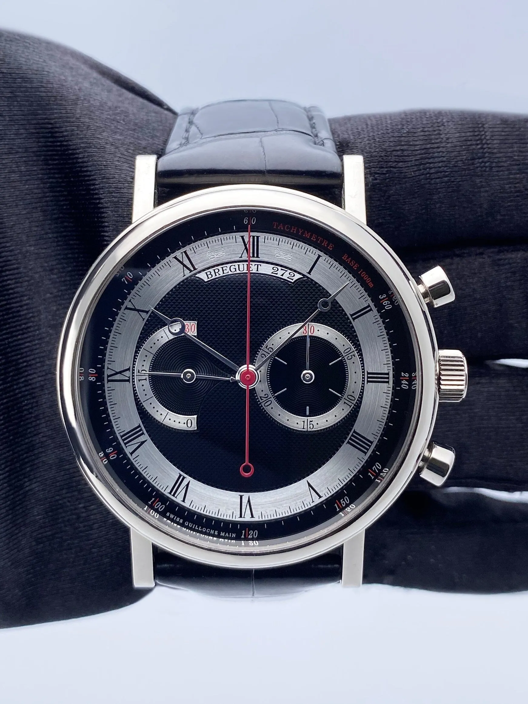 Breguet Classique 5287 Chronograph White Gold Mens Watch Box Papers