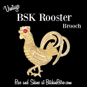 BSK Vintage Rooster Brooch