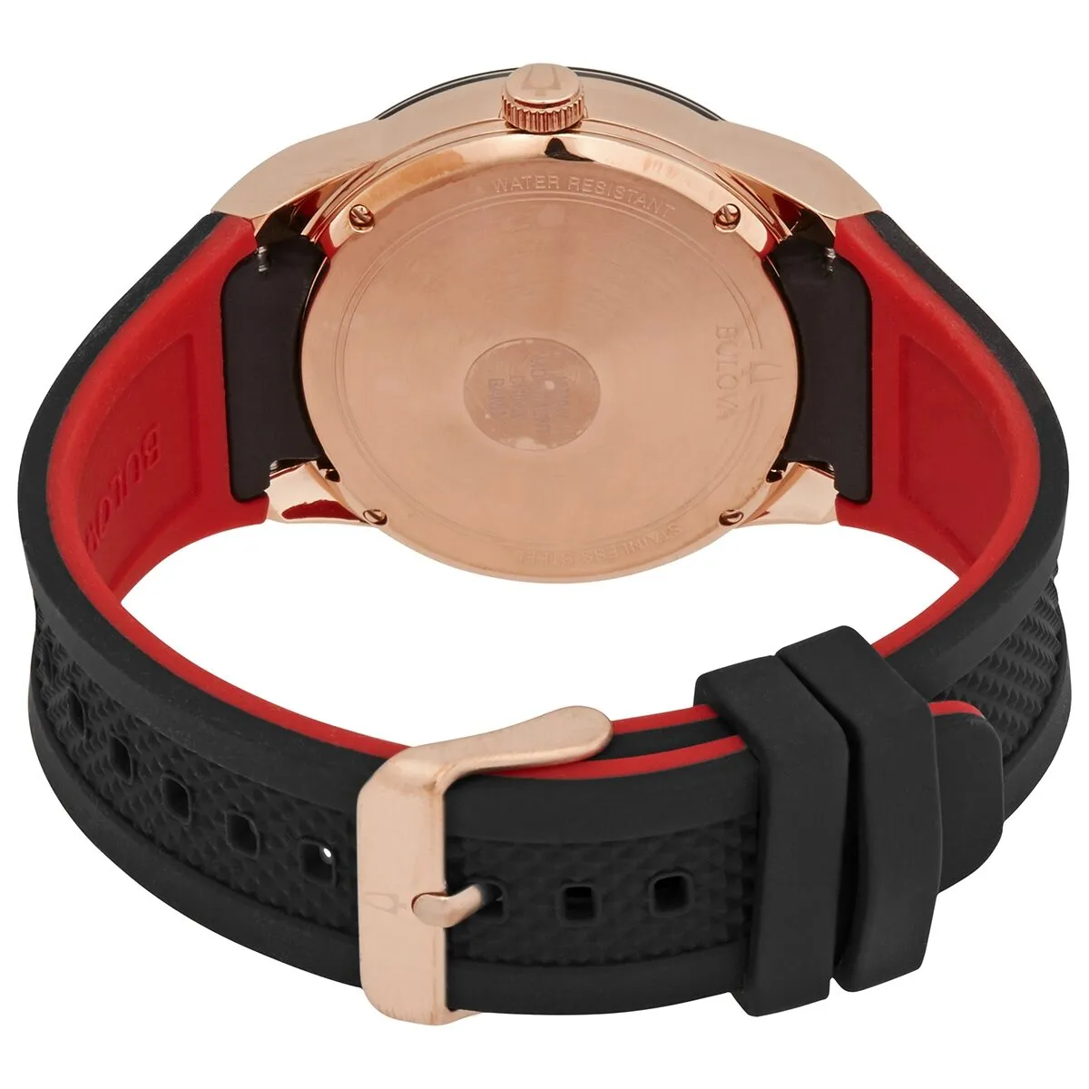 Bulova Futuro Quartz Black Dial Black Silicone Men's Watch 97C111