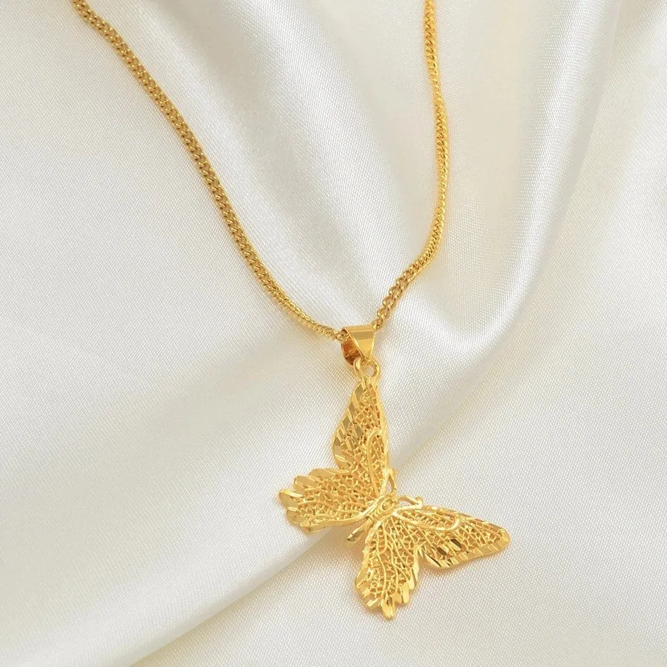 butterfly necklace  18k gold plated  Small Charm Butterfly Pendant Necklaces,butterfly necklace, butterfly charm,butterfly jewelry