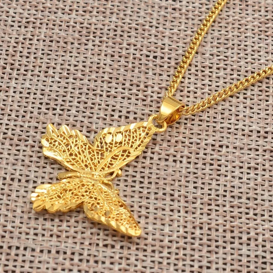 butterfly necklace  18k gold plated  Small Charm Butterfly Pendant Necklaces,butterfly necklace, butterfly charm,butterfly jewelry