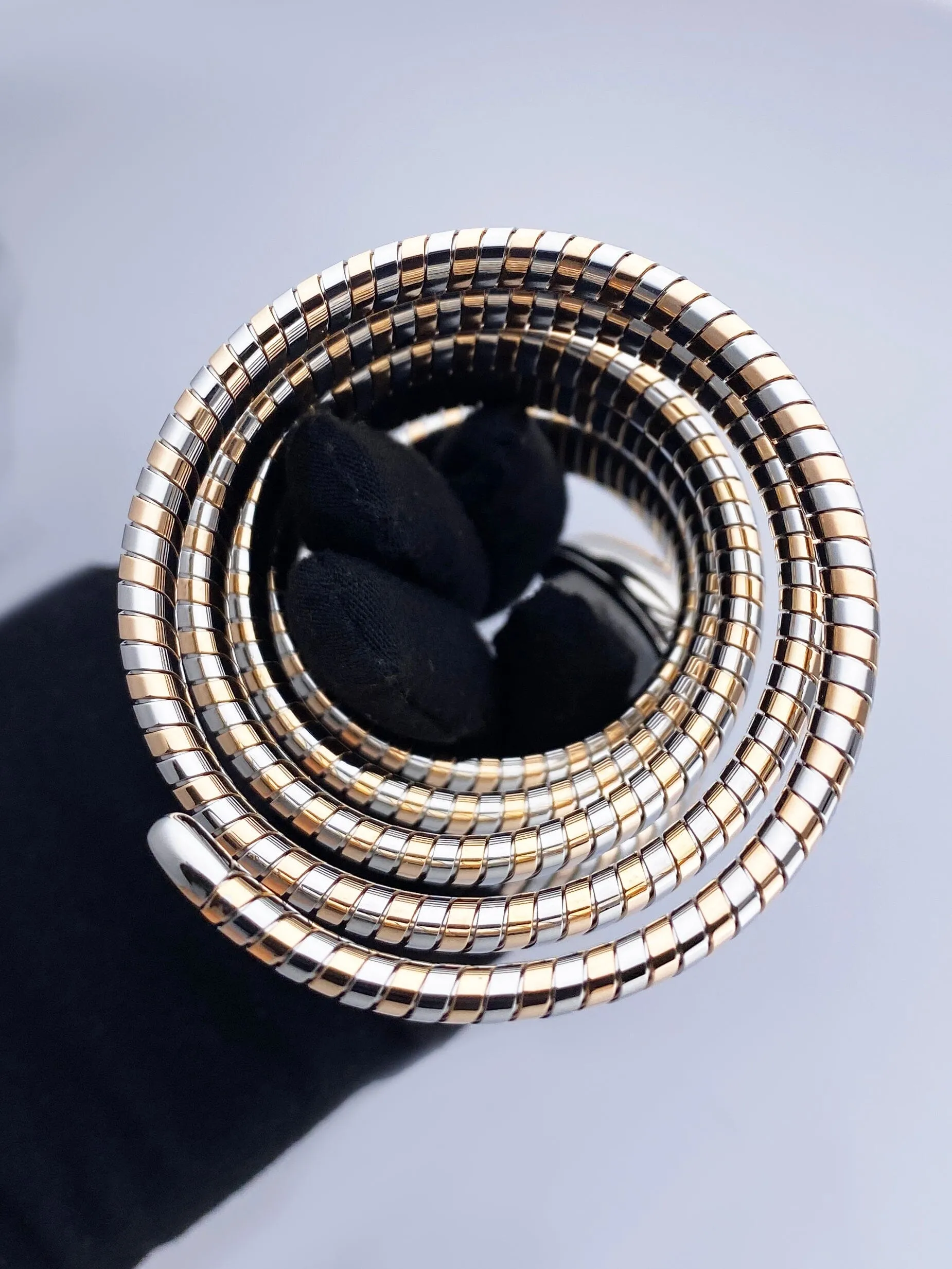 Bvlgari Serpenti SP35 SPG Tubogas Rose Gold & Steel Ladies Watch