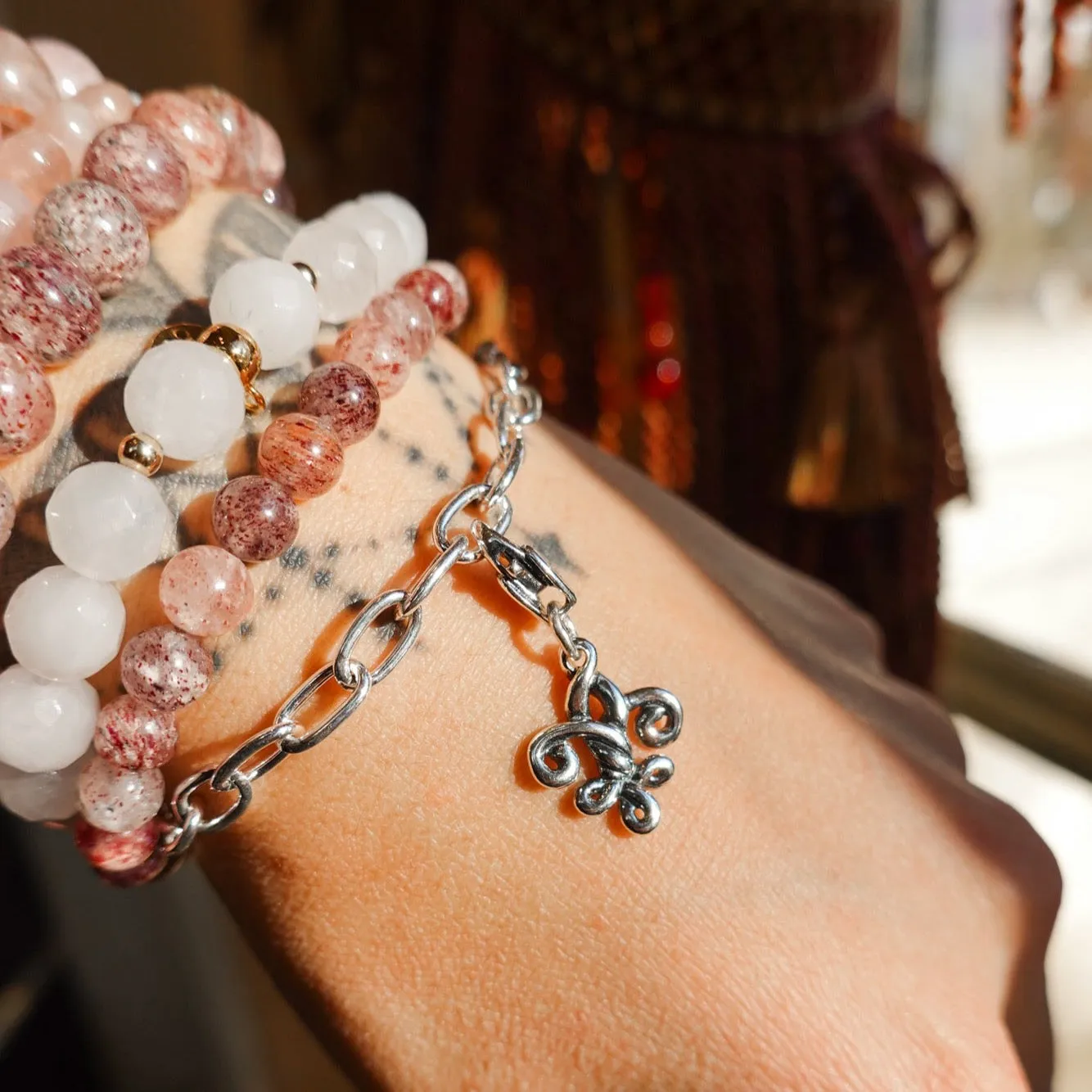 Cali Staple Link Charm Bracelet or Anklet