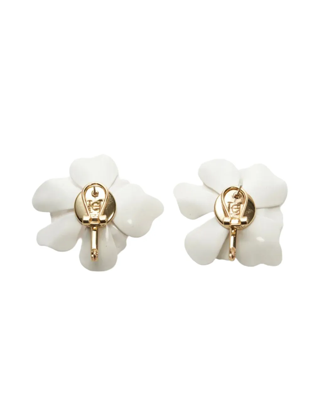 Carolina Herrera Flower Stud Earrings in White Multi