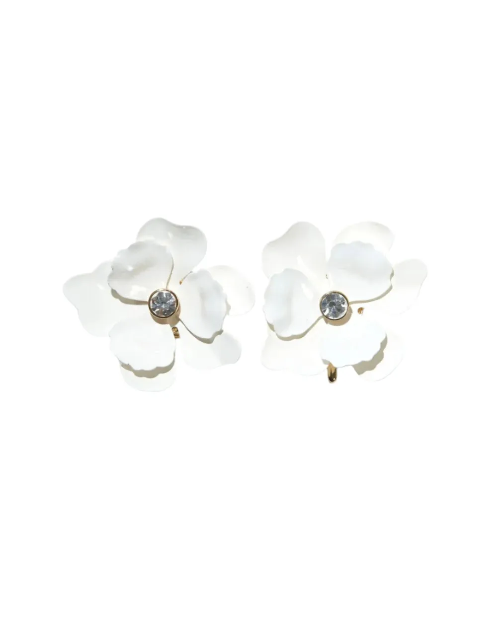 Carolina Herrera Flower Stud Earrings in White Multi