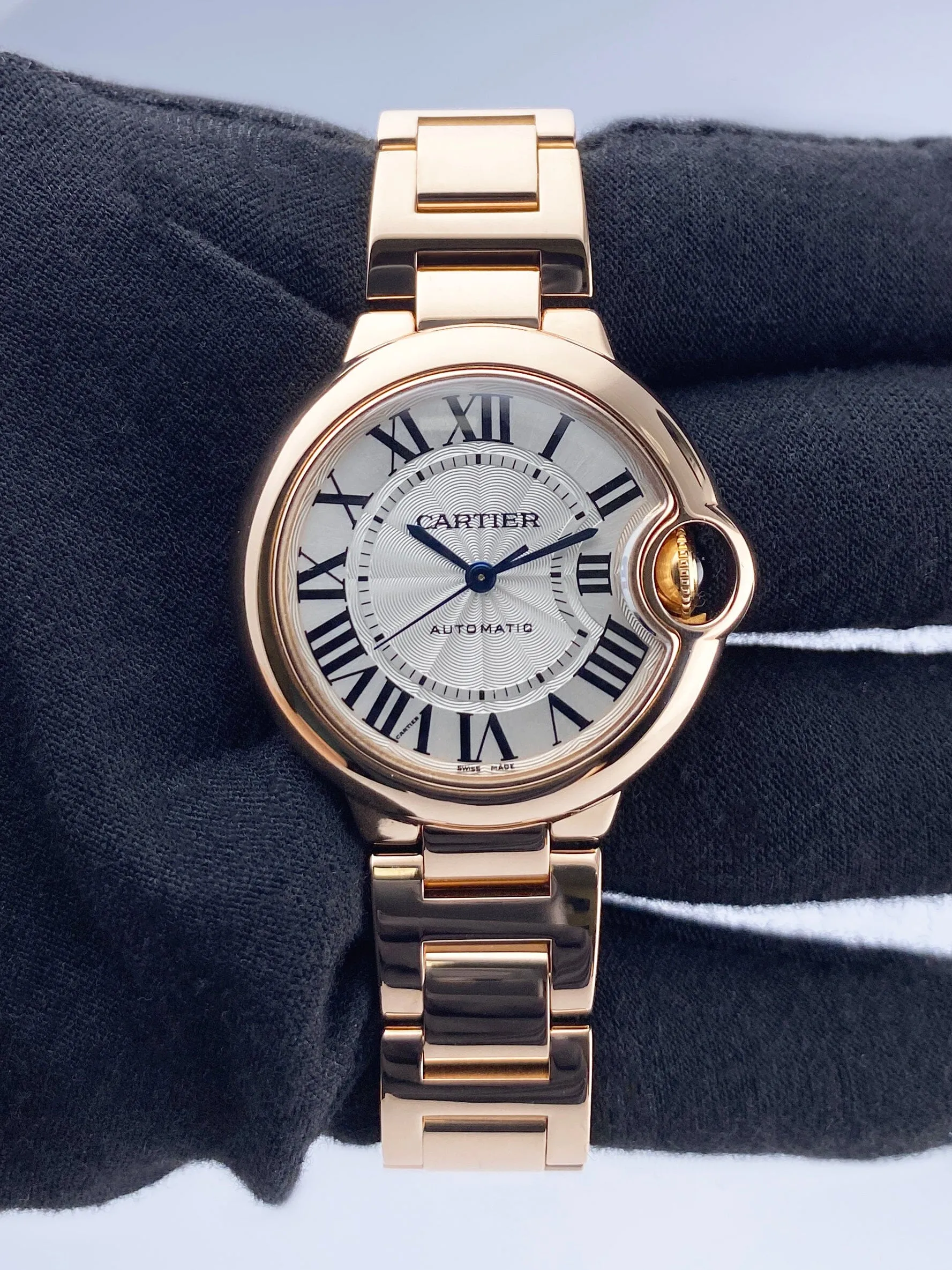 Cartier Ballon Bleu W6920096 18K Rose Gold Ladies Watch Box Papers
