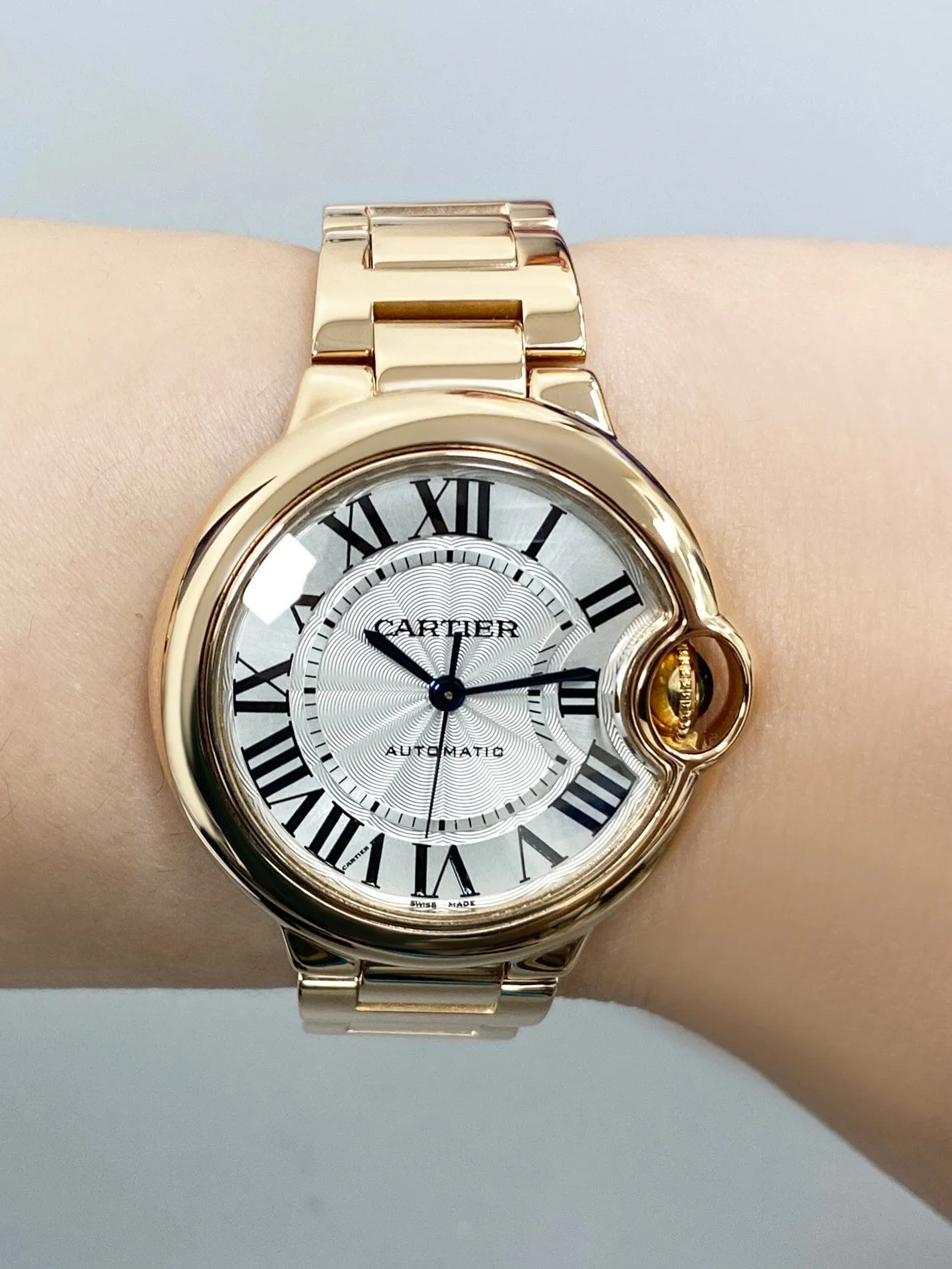 Cartier Ballon Bleu W6920096 18K Rose Gold Ladies Watch Box Papers