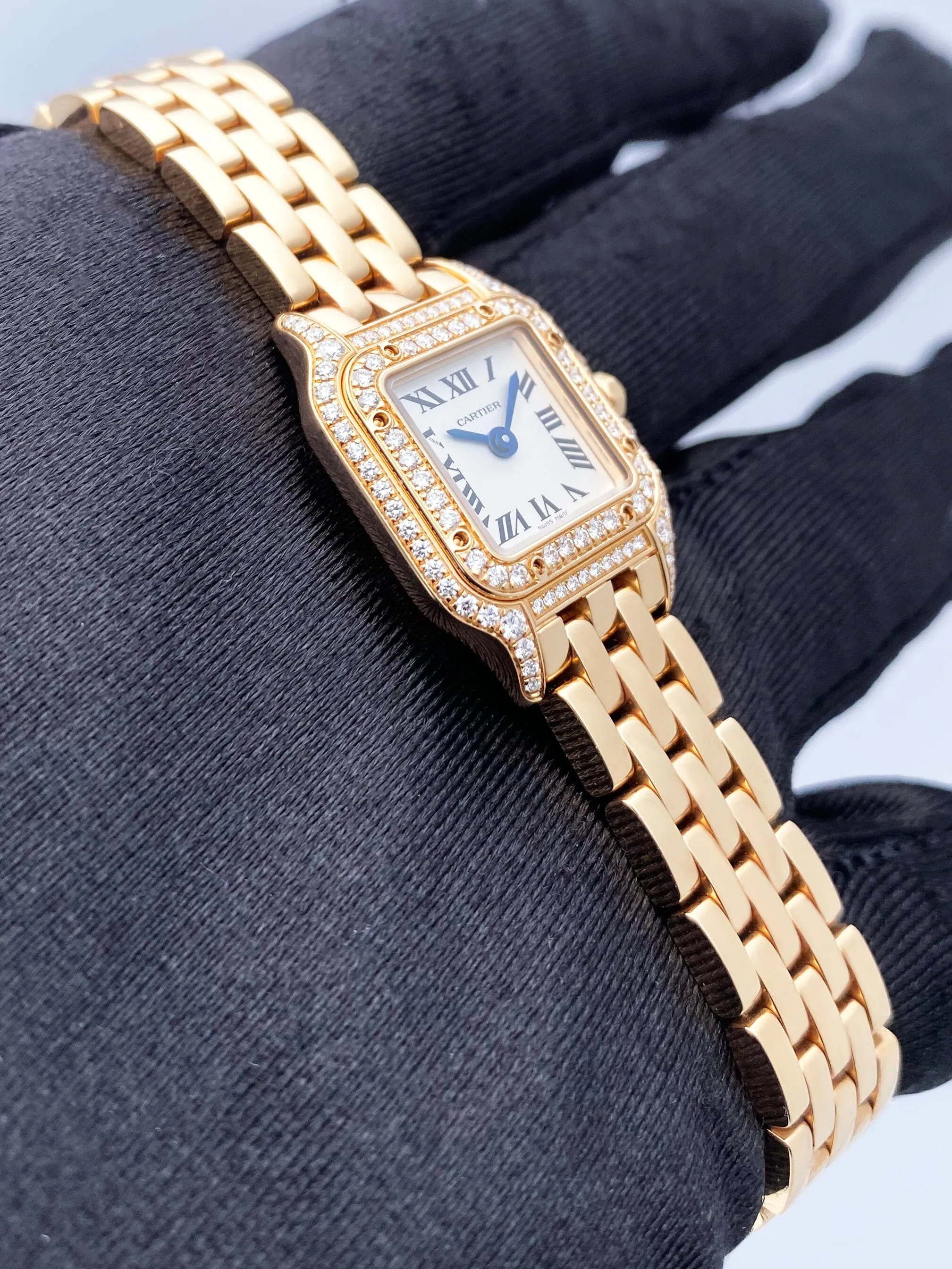 Cartier Panthere Mini WJPN0020 18K Rose Gold Diamond Dial Ladies Watch Box Papers