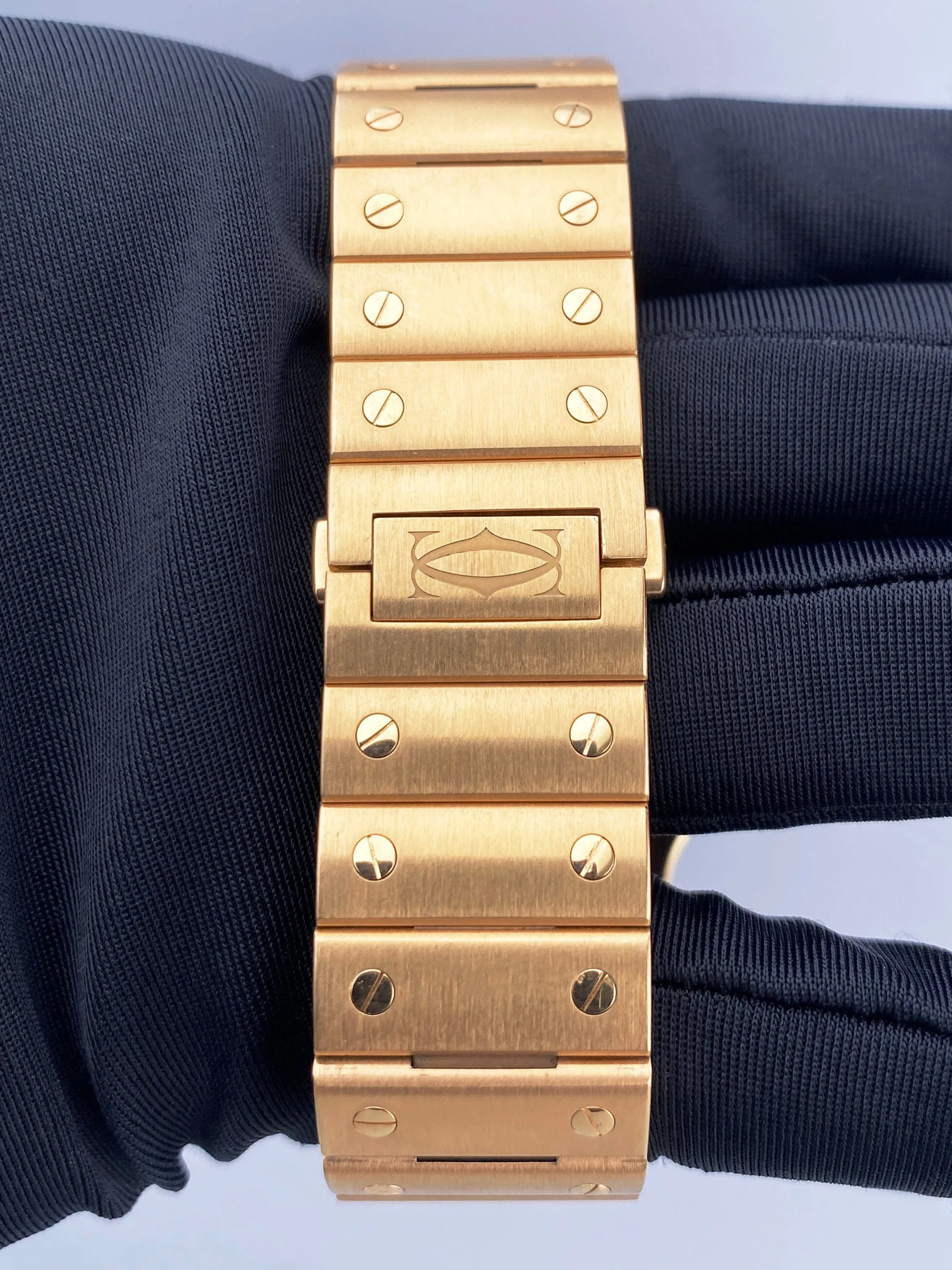 Cartier Santos WGSA0018 Large Rose Gold Mens Watch Box Papers