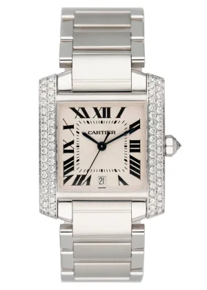 Cartier Tank Francaise WE1003S3 / 2366 18K White Gold Watch