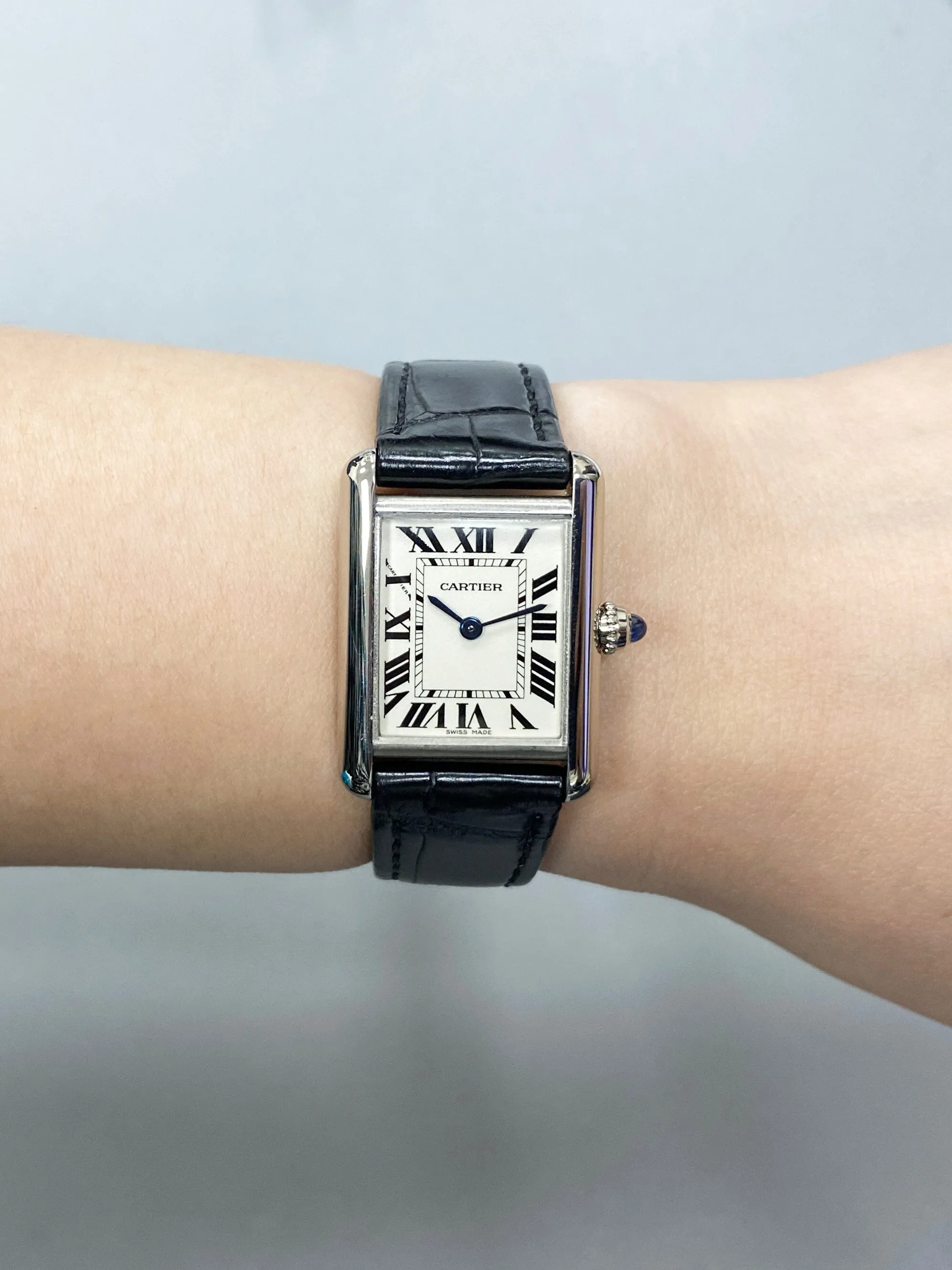 Cartier Tank Louis W1541056 18K White Gold Ladies Watch