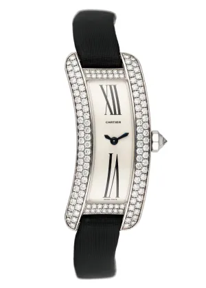 Cartier Tank S Americaine 2625 18K White Gold Diamond Ladies Watch