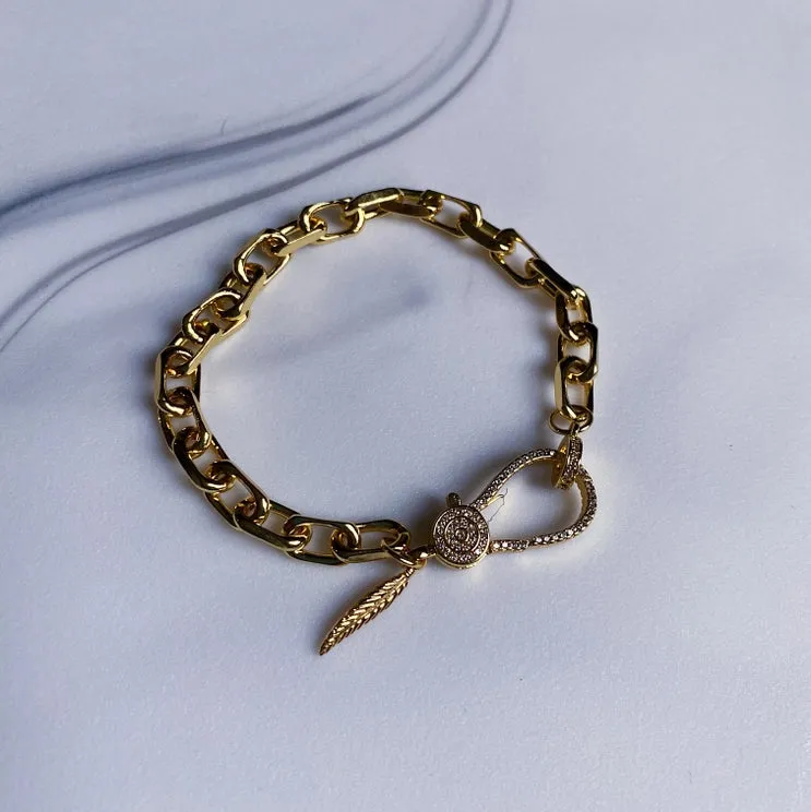 CATCH ME GOLD FILLD PAVE BRACELET