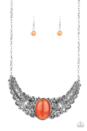 Celestial Eden Orange Paparazzi Necklace