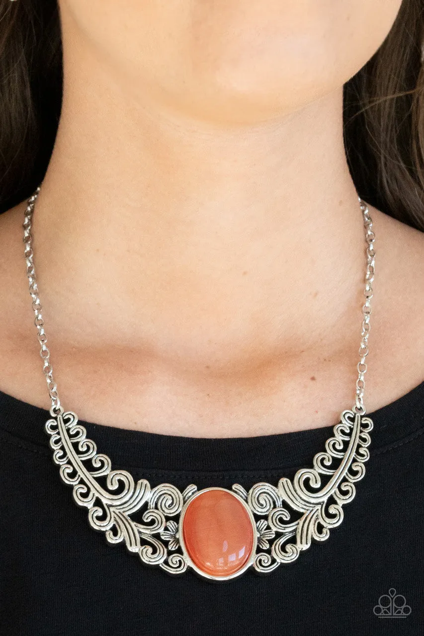 Celestial Eden Orange Paparazzi Necklace