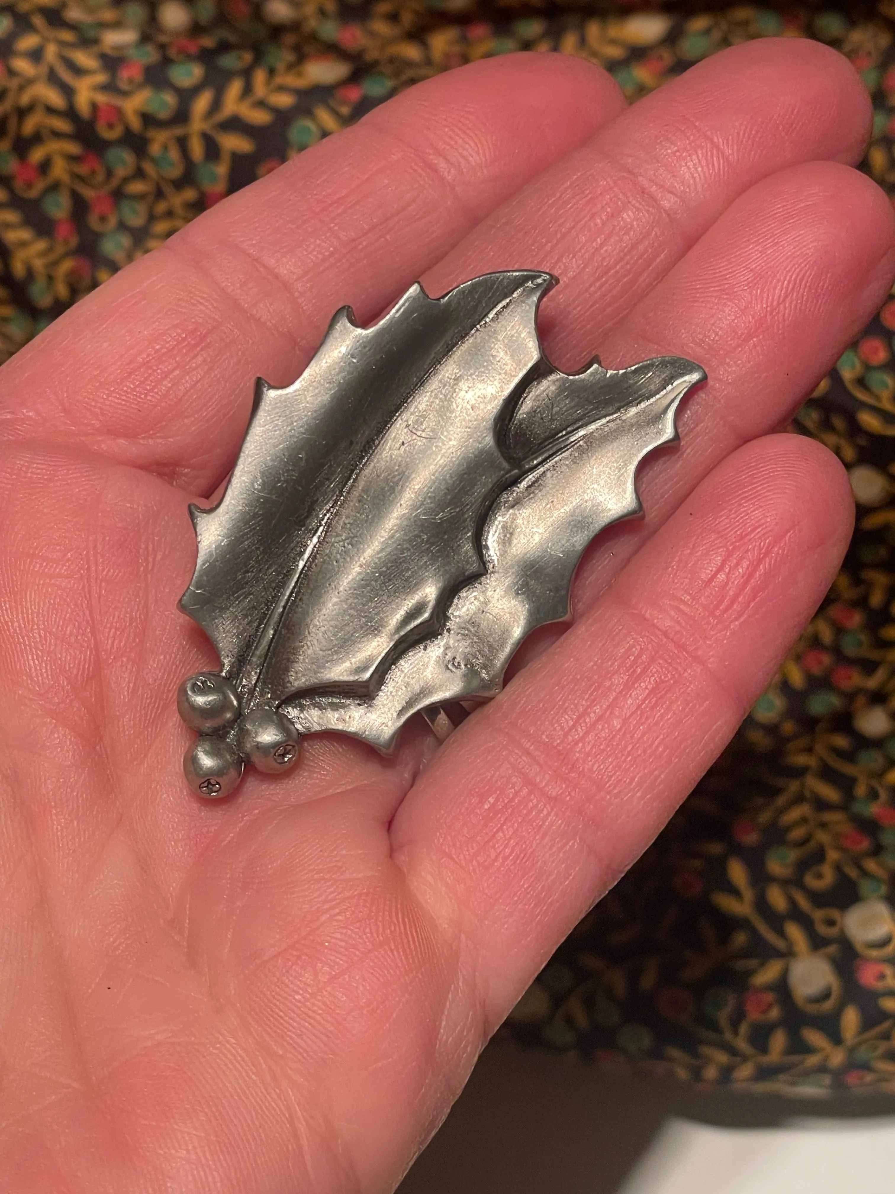 Christmas Holly Brooch