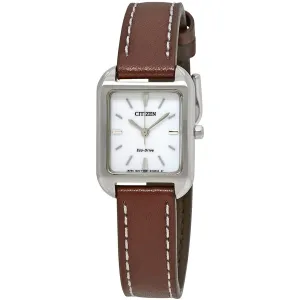 Citizen Silhouette White Dial Ladies Watch EM0490-08A