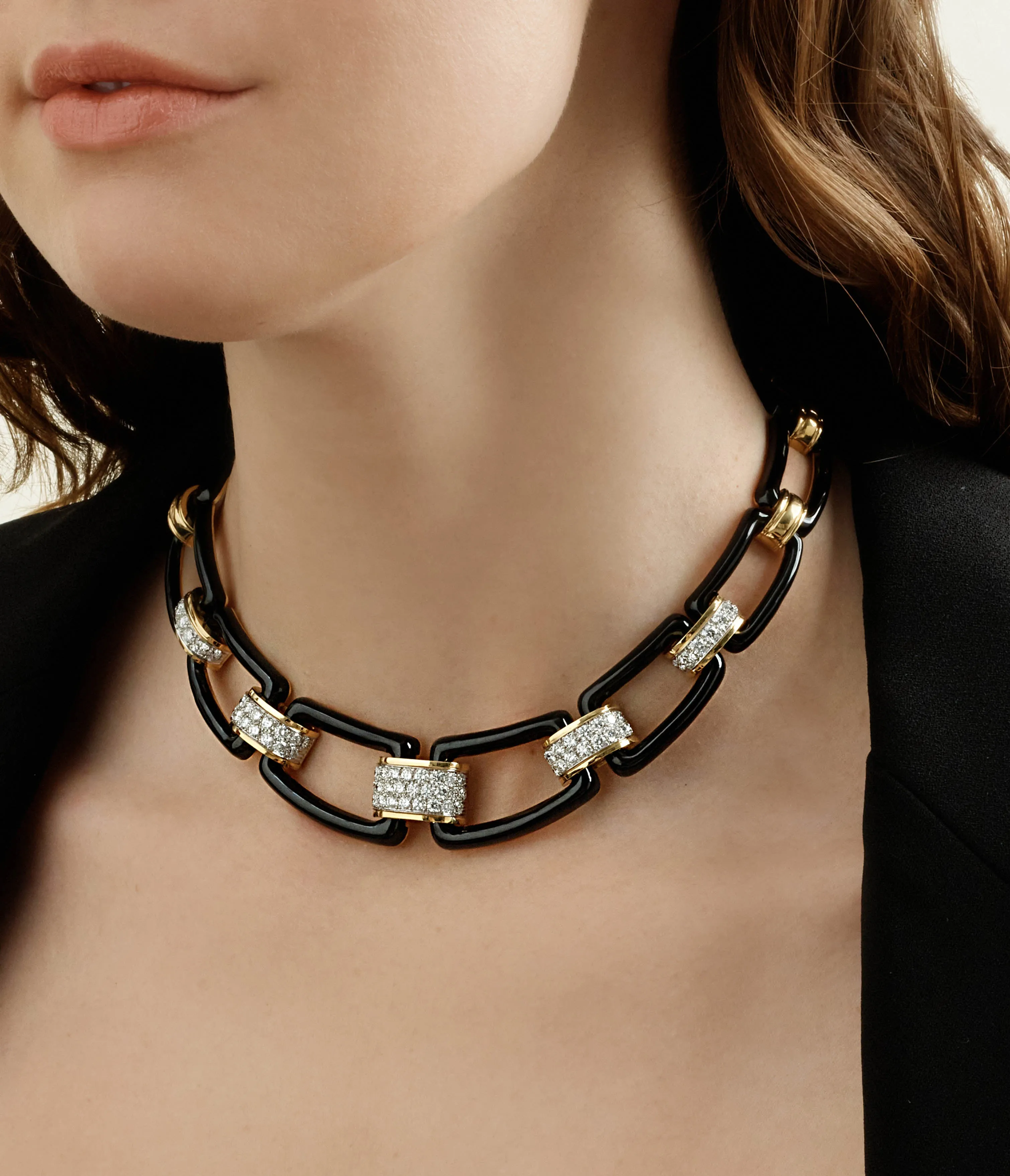City Collar, Black Enamel