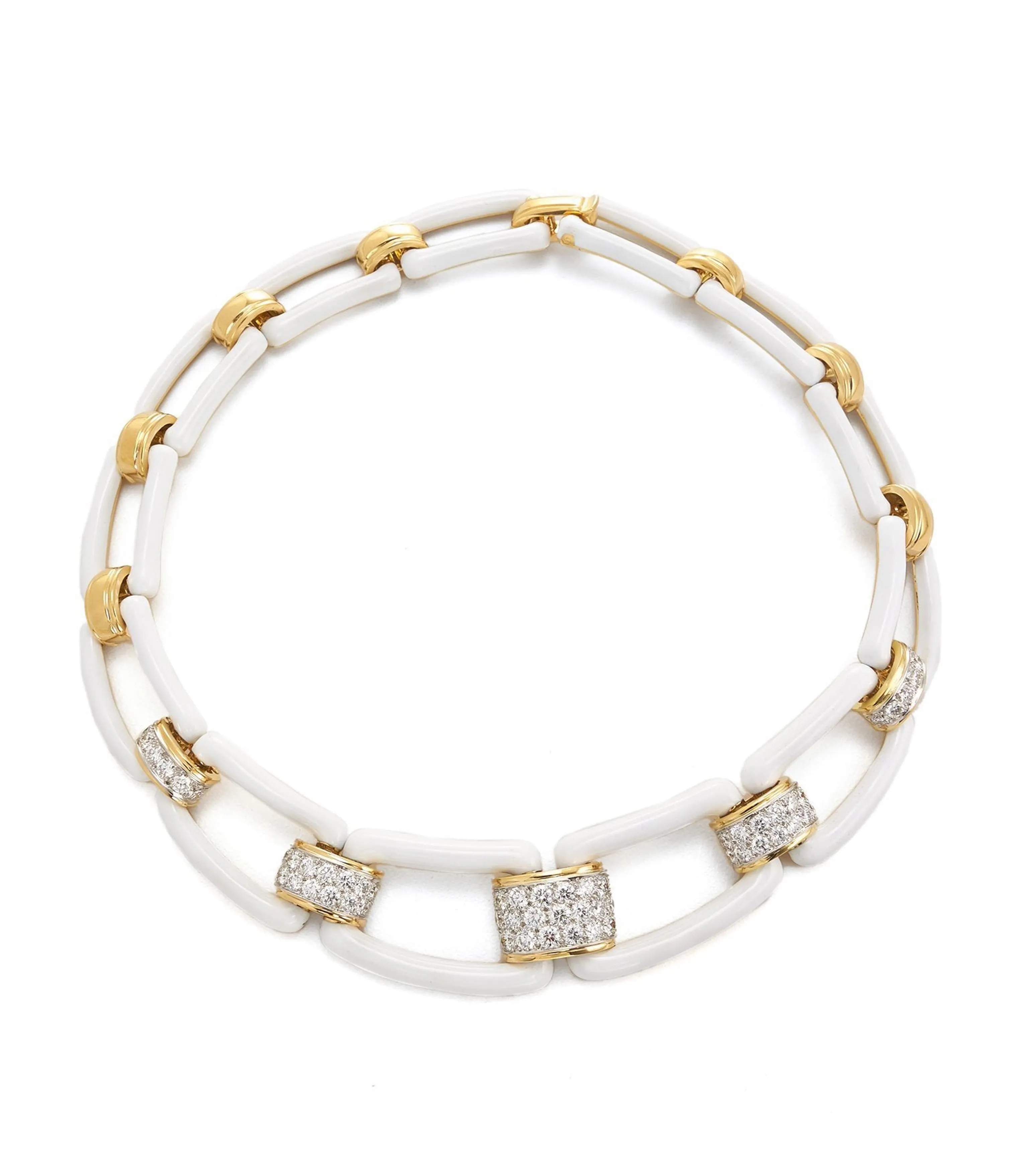 City Collar, White Enamel