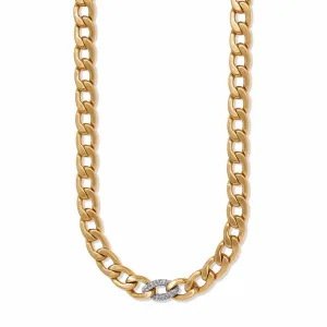 Cleo Pave Link Gold Necklace