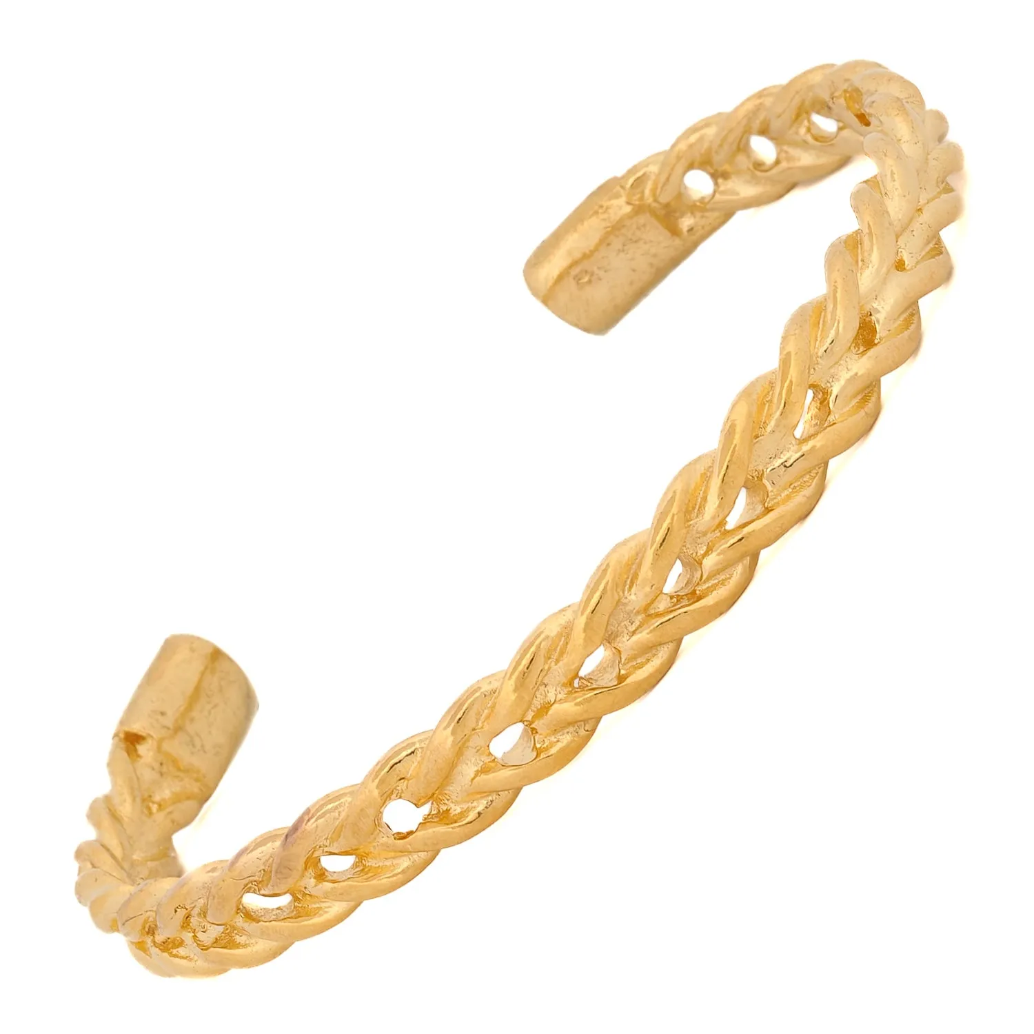 Cleopatra Twist Gold Cuff Bracelet