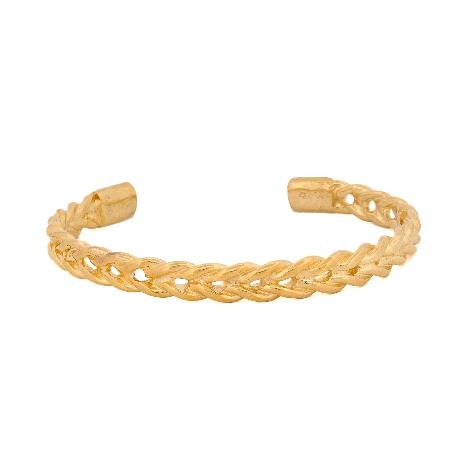 Cleopatra Twist Gold Cuff Bracelet